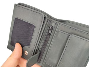 Tarjeteros de Cuero Genuino para Hombre, Plegables, con Logotipo Personalizado, Protección RFID, Múltiples Ranuras, Bolsillo para Monedas, Forro de Seda, Venta al Por Mayor 2026 - Product Image 5