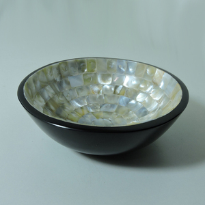 ชามไม้ถูพื้นทำจากไม้สำหรับเสิร์ฟพร้อมดีไซน์ลายแม่ของไข่มุก - Product Image 4