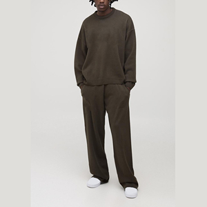 Unisex Oversized Half <b>Zip</b> <b>Hooded</b> Sweatshirt Solid Color Regular Sleeve Breathable Fleece Eco-Friendly Pocket Casual Autumn Wear - Product Image 4