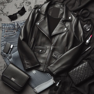 แจ็คเก็ตหนัง SupremeCraft คุณภาพระดับพรีเมียมผู้ชาย/ผู้หญิงหนังวัวเต็มรูปแบบปิดซิปมีสีดํา สีน้ําตาล และสีแทน - Product Image 3