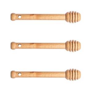 Food Safe Wooden Honey Dipper Spoon <b>For</b> Organic Honey Breakfast Pancake Bread And Waffle Serving Supplies - Product Image 2