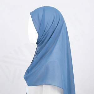 Pañuelo Musulmán Largo de Algodón Voile Transpirable de Alta Calidad para Mujer, Colores Sólidos Personalizados al por Mayor, Aclamado por la Crítica - Product Image 3