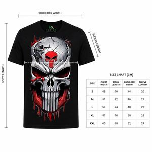 T-shirt personnalisé à sublimation avec motif crâne 3D, streetwear pour hommes, col rond, vente en gros, prix d'usine OEM - Product Image 4