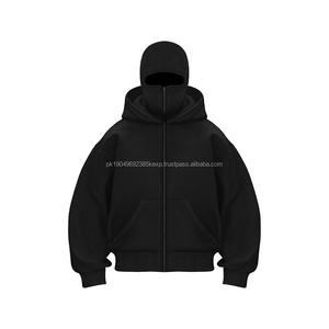2026 New Fashion Manufacturer <b>Men's</b> <b>Black</b> Zip <b>Hoodie</b> High Quality <b>Plain</b> Zipper Balaclava <b>Hoodie</b> <b>Men</b> 2026 - Product Image 4