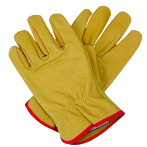 Long-Lasting Sheep Grain Leather Reflective Safety Work <b>Gloves</b> for Industrial Construction Enhanced Hand Protection - Product Image 1