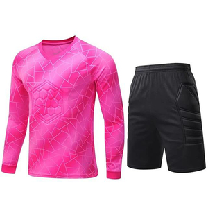 Tenue de Gardien de But Homme Femme Personnalisée Maillot de Foot Rembourré Coudières Short Imprimé Sublimation Vente en Gros Équipement d'Équipe de Football OEM - Product Image 5