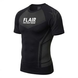 Men's Seamless Athletic Compression T-Shirt / Performance <b>Short</b> <b>Sleeve</b> <b>Base</b> <b>Layer</b> - Product Image 5