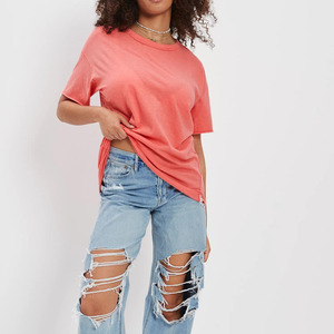 Camisetas de Verano al por Mayor, Fabricantes de Ropa, Camisetas Personalizadas de Estilo Urbano, Lisas, 100% Algodón, Camisetas para Mujer, Ropa de Tallas Grandes para Hombre - Product Image 4