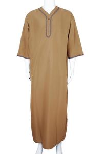 Collection Aïd 2026 – Kaftan Marocain Élégant pour Homme en Coton Respirant Fait Main de Haute Qualité, Séchage Rapide, Thobe et Jubbah Saoudienne Gaufrée - Product Image 2