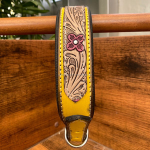 Best Selling Pet Supplies Products 2024 <b>Padded</b> Genuine Leather Dog Collars Handmade Luxury Tooled Leather Adjustable Pet Collars - Product Image 4