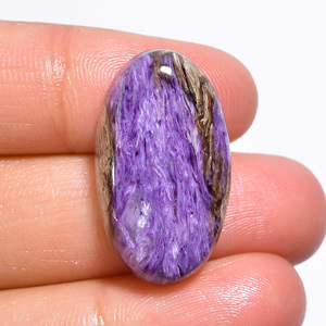 FAIJAN GEMS Natural Charoite Loose Cabochon Gemstones Mix Shape Size Lot Rajasthan Third Party Certified for Jewelry Making Oval - Product Image 2
