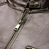 Veste en cuir véritable pour homme, taille personnalisée, style décontracté, col montant, imperméable, doublure en laine, fermeture éclair, nouvelle arrivée, haute qualité