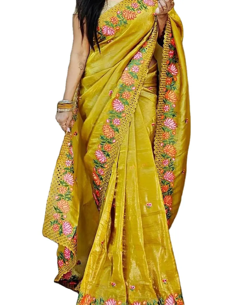 Ấn Độ Và Pakistan Phong Cách Mềm Net Chất Liệu Đảng Mặc Georgette Saree Tại Giá Bán Buôn