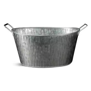 Modern Metal Ice Beverage Tub Stainless Steel Party Ice Cooler Bucket <b>Wine</b> Beer Chiller Tub Table Display Use - Product Image 1