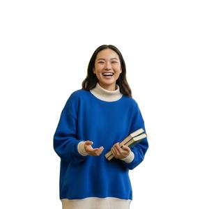 Ropa de Invierno de Alta Calidad al por Mayor con Logotipo Personalizado para Mujer, Talla Grande, Forro Polar de Poliéster/Algodón, Letras Griegas, Cuello Alto - Product Image 1