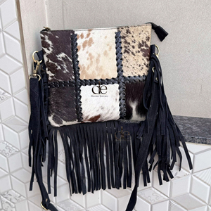 2026 Designer <b>Bag</b> Hair on Hide Fringe Cowhide Leather <b>Sling</b> <b>Bag</b> Patches Handbag Cross Body Fashion Gypsy Fringe Stylish <b>Bags</b> - Product Image 1