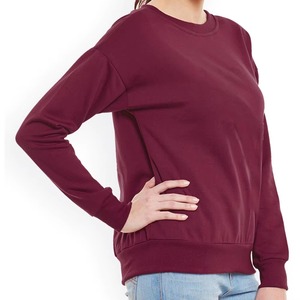 Sweat-shirt pour femme de qualité supérieure, en tricot, simple, décontracté, à manches longues, respirant, écologique, avec logo personnalisé - Product Image 5