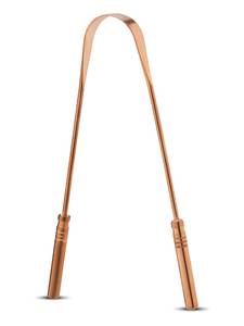 Nettoyeur de langue en cuivre avec manche en métal, design minimaliste pour l'hygiène buccale - Product Image 1