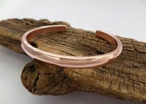 Copper <b>Wire</b> Wrapped Bangle Bracelet Handmade Rustic Spiral Design Jewelry - Product Image 5