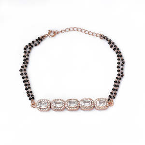 Rose Quartz Handmade Statement Gold Plating Crystal <b>Bracelet</b> for Women Party Wear Anniversary Gift Wedding Party Jewelry For Her - Product Image 1