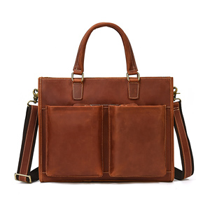Porte-documents en cuir haut de gamme pour hommes avec compartiment pour ordinateur portable, personnalisation de la marque, fabricant OEM ODM - Product Image 1