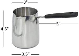 Cafetera Turca Árabe de Acero Inoxidable de 300 ml, Apta para Inducción, con Aislamiento Térmico, Utensilios para Café y Té - Product Image 6