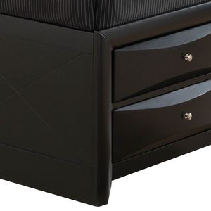 Modern Stylish <b>Black</b> Queen <b>Storage</b> <b>Bed</b> with Up-Holstered Design - Product Image 3
