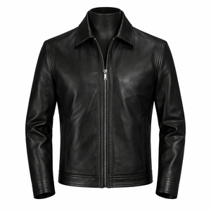 Veste en cuir véritable pour homme, légère, durable, confortable, de qualité supérieure, vêtement de motard en cuir personnalisé - Product Image 1