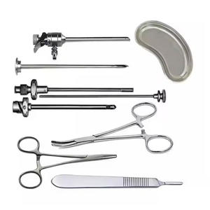 Kit d'instruments de chirurgie vétérinaire laparoscopique en acier : Trocars, Pinces, Manche de scalpel, Plateau réniforme, Réutilisable, CE SHHZIK INTERNATIONAL - Product Image 2