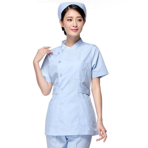 Tenues d'infirmières médicales en sergé, respirantes, extensibles, de qualité supérieure, couleur unie, ensembles d'uniformes d'hôpital – Approvisionnement direct usine - Product Image 6