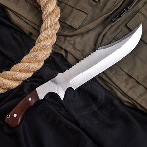 Nuevo Diseño 2026 Cuchillo Bowie de Acero D2 Hecho a Mano con Mango de Madera y Funda de Cuero Premium Perfecta para Camping, Cuchillo de Hoja Fija - Product Image 4