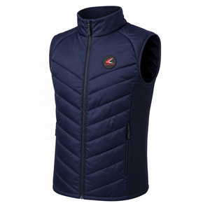 Chaleco Acolchado sin Mangas para Hombre, Cuello Alto, Cierre Frontal con Cremallera, Cortavientos, Ropa de Invierno, Chaqueta Acolchada de Color Sólido - Product Image 5