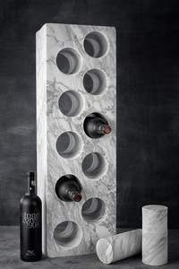 Enfriador de vino de mesa, cubo enfriador de vino para hotel, enfriador de vino para servicio en restaurantes, soporte de vino de mármol pesado - Product Image 6