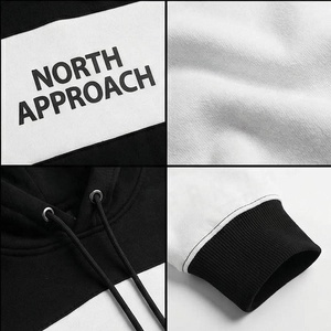 เสื้อฮู้ดดี้ผู้ชาย North Approach แบบ Color Block ทรงปกติ ผ้าฝ้ายเฟรนช์เทอร์รี่ สไตล์ลำลองสำหรับฤดูใบไม้ร่วง มีกระเป๋าหน้า - Product Image 4