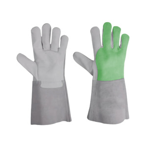 Gants de soudage TIG en cuir de vachette pleine fleur et croûte, résistants aux flammes, anti-abrasion, anti-coupure, pour la sécurité industrielle - Product Image 3
