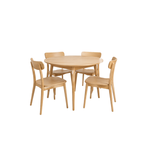 ARTERRA Premium Japandi <b>Round</b> <b>Dining</b> <b>Table</b> <b>Set</b> Modern Wooden Kitchen <b>Table</b> Chairs <b>for</b> Apartment and Villa - Product Image 1