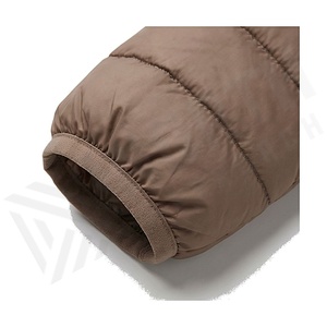 Hooded Quilted Waterproof <b>Bubble</b> Jacket Black Full Sleeve Winter Windproof Cotton Shell Knitted Fabric Polyester Filling Stand - Product Image 6