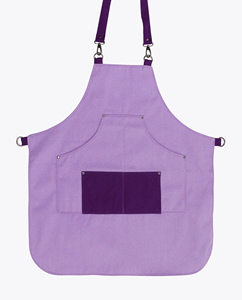 Capa de Peluquería Blanca con Bolsillos Negros, Cintura Ajustable, Uso Profesional en Salón - Product Image 3