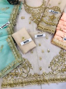 Gharara-vestido de seda bordado, colección de boda de lujo, estilo indio y paquistaní, gran oferta, 2023 - Product Image 2