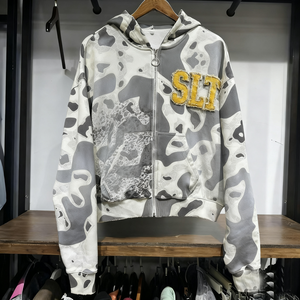 เสื้อฮู้ดซิปแบบหนาสำหรับผู้ชาย แขนยาว ผ้าฟลีซเฟรนช์เทอร์รี่ สไตล์ฤดูหนาว กันน้ำ ระบายอากาศได้ดี เป็นมิตรกับสิ่งแวดล้อม - Product Image 1
