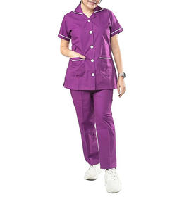 Nouvelle conception de tenue médicale tissée, uniforme d'hôpital, uniforme d'infirmière, ensemble de blouses d'été à manches courtes, unisexe - Product Image 1