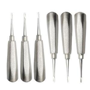 Ensemble de 6 élévateurs dentaires luxateurs pour extraction de dents, instruments en acier inoxydable avec poignée ergonomique, kit chirurgical CE Classe I - Product Image 1