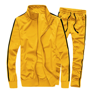 Ensemble de survêtement d'hiver vert en polyester pour homme, veste à capuche zippée et pantalon de jogging fuselé, color block, décontracté, respirant, style français - Product Image 4