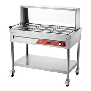 Scaldavivande Elettrico Professionale a 9 Vasche da 1500W per Buffet e Catering con Protezione - Product Image 1