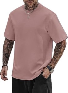 Camiseta de Algodón Lisa de Talla Grande, Personalizada, Transpirable, con Hombros Caídos, para Hombre - Product Image 3