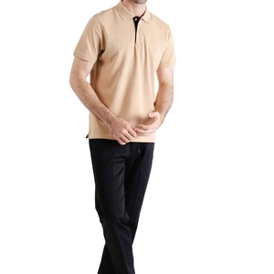Camisas de golf para hombre al por mayor, de alta calidad, sólidas, con botones, de manga corta, de punto acanalado, de secado rápido, a la moda y casuales. - Product Image 4