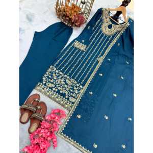 Conjunto de Top y Pantalón de Fiesta para Mujer de Diseñador, con Dupatta Elegante para Ocasiones Especiales - Product Image 4