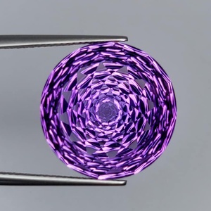 Piedra Preciosa de Amatista Natural, Corte Cóncavo Redondo, Cuarzo Morado, para Joyería, Cristal Curativo - Product Image 1