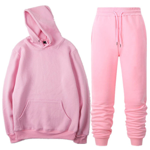 Hot Sale Custom Logo Men's Pullover Hoodie Tracksuit Set <b>Jogging</b> Plain 2 Piece Unisex Tracksuit Sets - Product Image 6