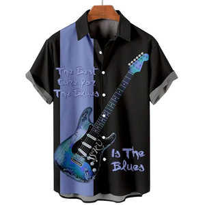 Chemise décontractée pour homme en coton 100% noir, coupe oversize, à manches courtes, tricotée, respirante, avec logo frontal et effet délavé à l'acide - Product Image 1